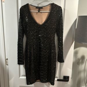 Bcbg Max Azria Mini Dress Sequin Size Small -